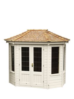 Crane Garden Buildings Scandinavian Redwood Summerhouse, 1.8 x 2.5m, Cream