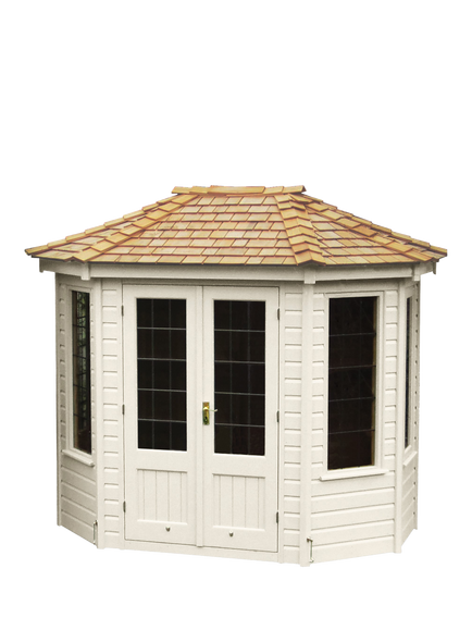 Crane Garden Buildings Scandinavian Redwood Summerhouse, 1.8 x 2.5m, Cream