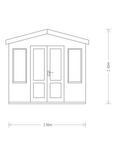 Crane Garden Buildings 3 x 2.5m Storage Chalet, Door on Right, FSC-certified (Scandinavian Redwood)