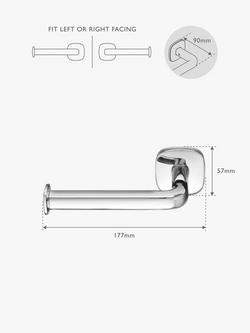 Robert Welch Burford Bar Toilet Roll Holder - view 2, Silver