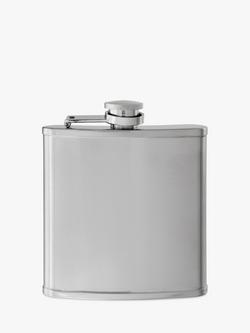 John Lewis Stainless Steel Hip Flask, 165ml, 