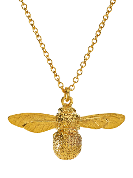 Alex Monroe Baby Bee Necklace, Gold, Gold