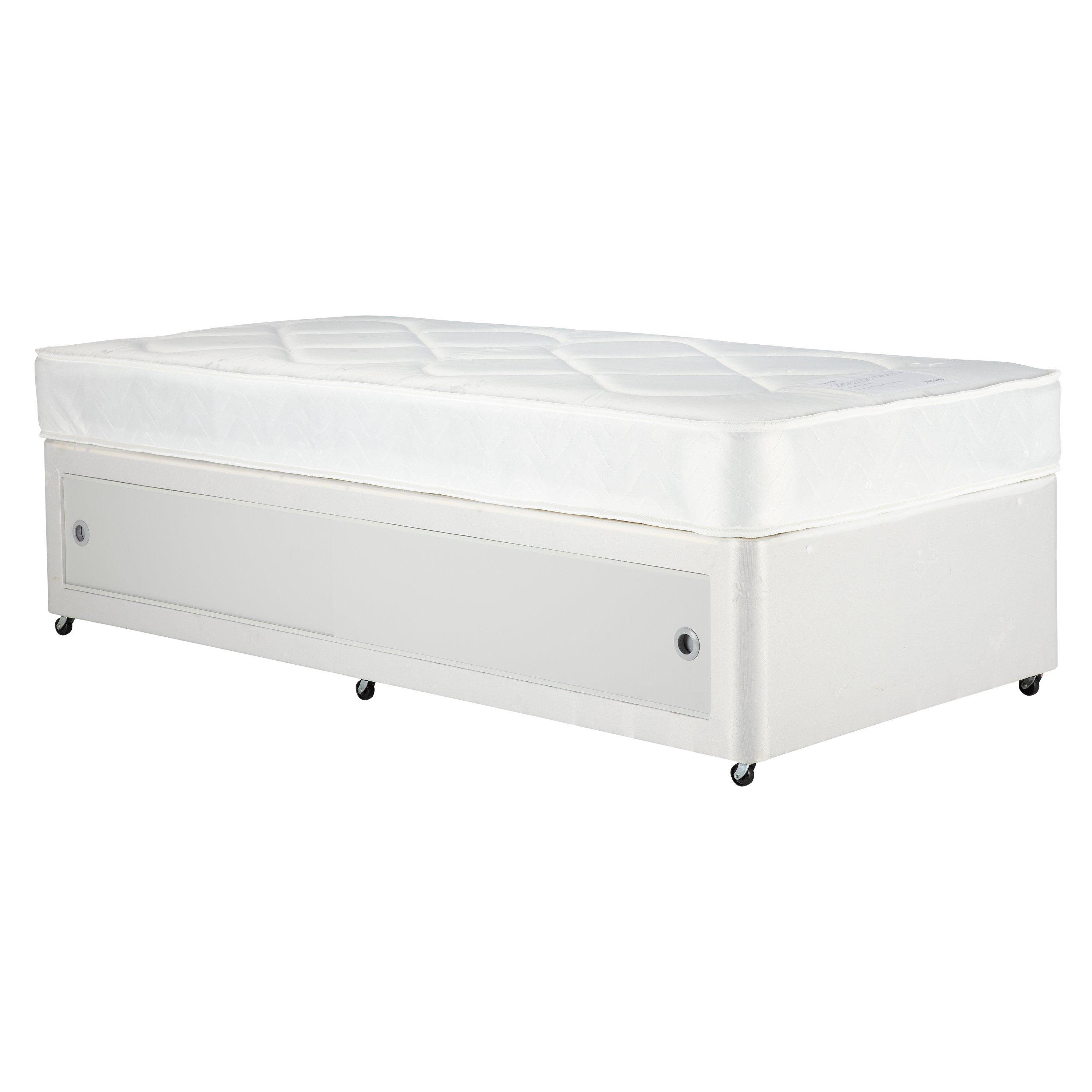 John Lewis The Basics Slide Store Divan Base and Mattress Set, Single