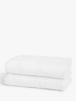 John Lewis ANYDAY Baby's Bath Towels, Pack of 2, White, 