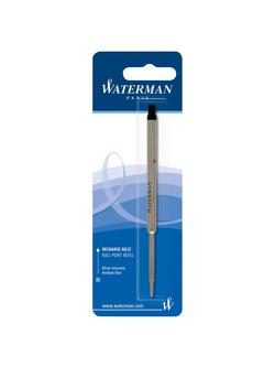 Waterman Ballpoint Pen Refill, Blue, Medium, Blue