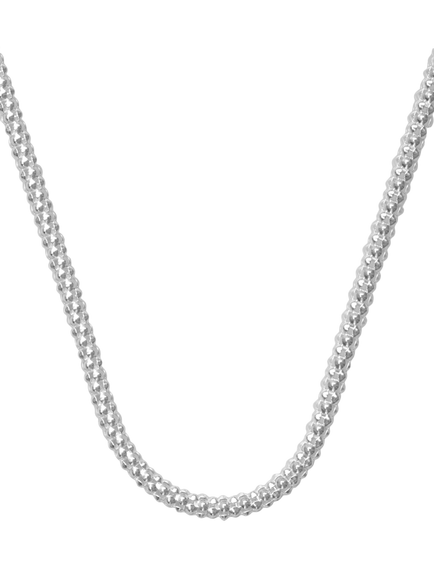 Nina B Unisex Silver Chunky Popcorn Chain Necklace, Silver