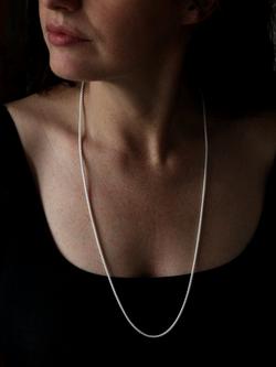 Nina B Unisex Silver Chunky Popcorn Chain Necklace - view 2, Silver