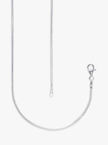 Nina B Unisex Snake Chain Necklace, Silver, Silver