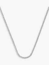 Nina B Curb Chain Necklace, Silver