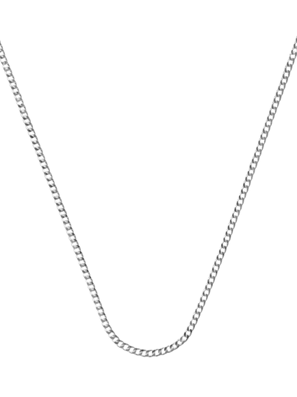Nina B Curb Chain Necklace, Silver, 