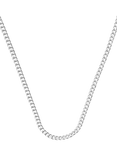 Nina B Unisex Sterling Silver Curb Chain, Silver