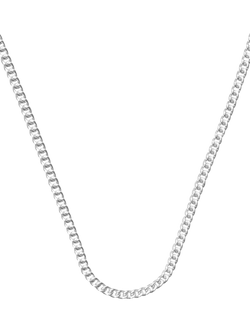 Nina B Unisex Sterling Silver Curb Chain, Silver, Silver