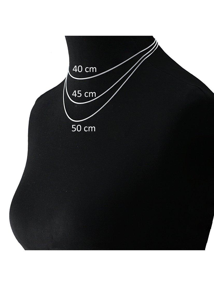 Product image 5 of 6, which shows Nina B Unisex Sterling Silver Curb Chain, Silver
