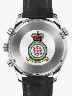 Citizen CA0080-03E Men's Red Arrows Eco-Drive Chronograph Leather Strap Watch, Black - view 2, Black