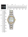 Citizen EW1824-57D Women's Eco-Drive Regent Two Tone Diamond Bracelet Strap Watch, Silver/Gold