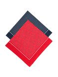 John Lewis Supersize Spot Handkerchiefs, Navy/Red