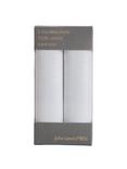 John Lewis Supersize Handkerchiefs, Pack of 2, White