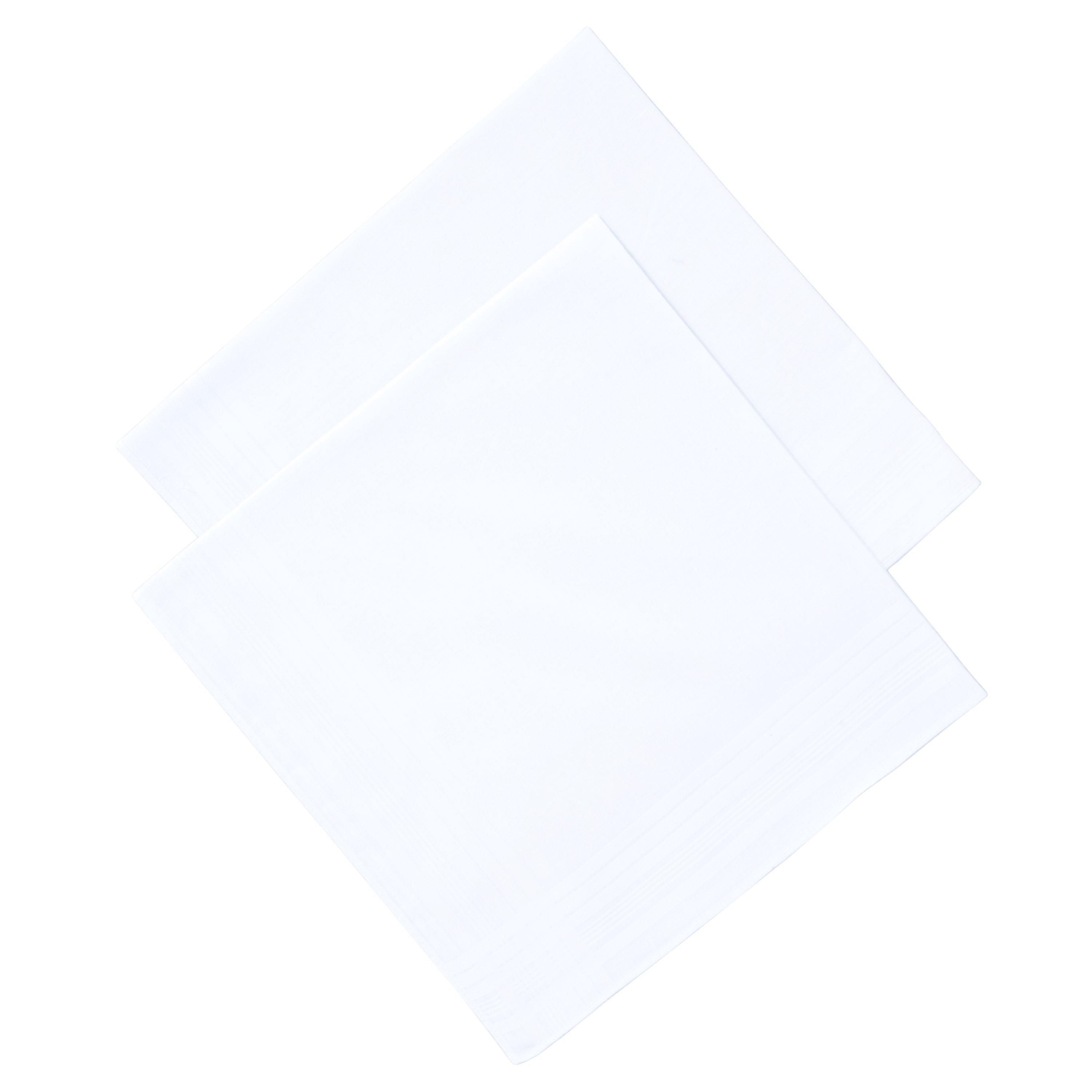 John Lewis Supersize Handkerchiefs, Pack of 2, White