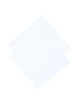 John Lewis Supersize Handkerchiefs, Pack of 2, White, White