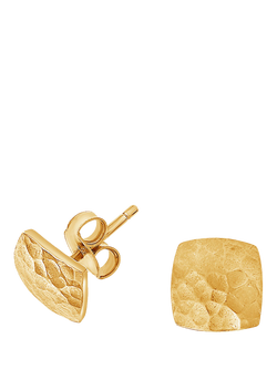 Dower & Hall 18ct Vermeil Flat Square Stud Earrings, 