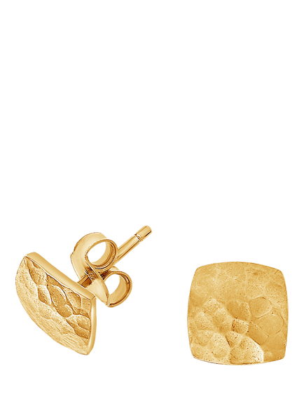 Dower & Hall 18ct Vermeil Flat Square Stud Earrings, 