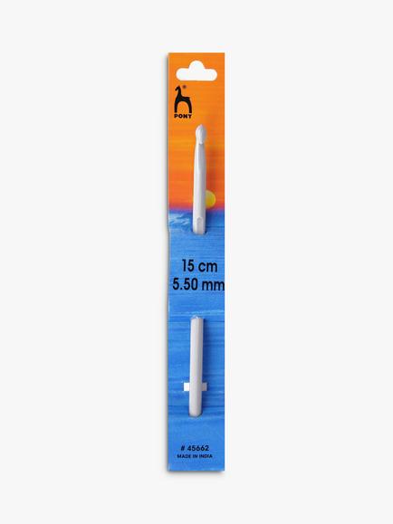Pony Plastic Crochet Hook, Assorted Widths, Silver, Silver
