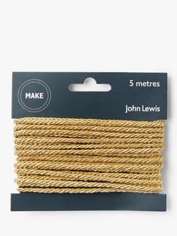 John Lewis Cord, Gold, 5m, Gold