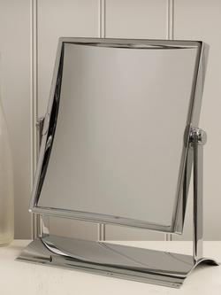 John Lewis Lux Double-Sided Magnifying Pivot Mirror - view 2, Chrome