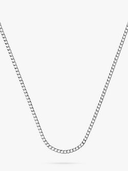 Nina B Curb Chain Necklace, Silver, 