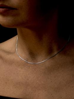 Nina B Curb Chain Necklace, Silver - view 2, 