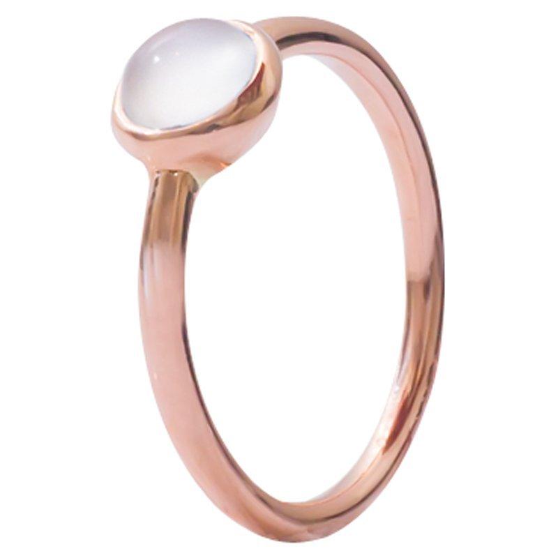 Product image 1 of 4, which shows London Road 9ct Rose Gold Pimlico Bubble Stacking Ring, Moonstone, N