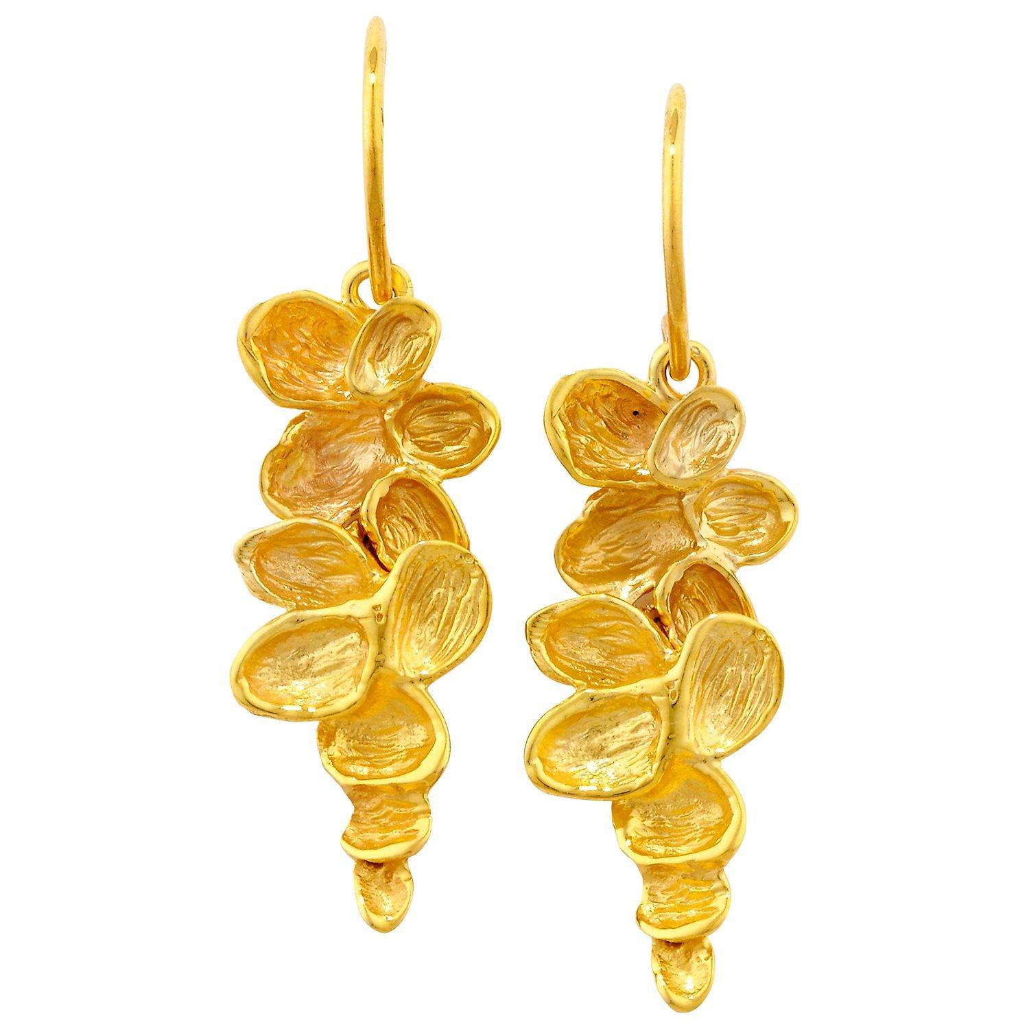 Product image 1 of 3, which shows London Road Falling Leaves Gold Earrings