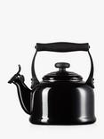 Le Creuset Traditional Stovetop Whistling Kettle, 2.1L, Satin Black