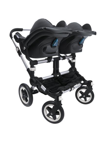 Bugaboo Donkey Twin Car Seat Adaptors - view 2, Black/Silver