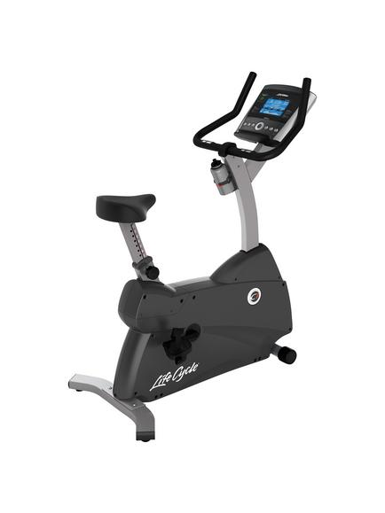 Life Fitness Lifecycle C1 Upright Exercise Bike with Go Console, 