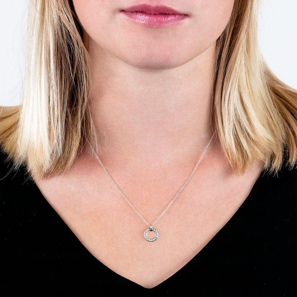 Product image 2 of 3, which shows London Road 9ct Gold Diamond Meridian Pendant, White Gold