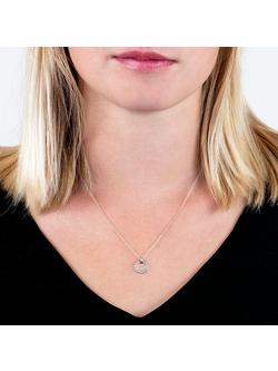 London Road 9ct Gold Diamond Meridian Pendant - view 2, White Gold