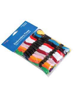 The Craft Factory Embroidery Floss, 36 Skeins, Bright, Bright