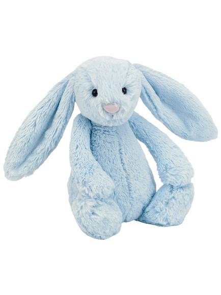 Jellycat Bashful Bunny Soft Toy, Medium, Blue, Blue