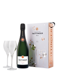 Taittinger Brut NV Champagne & Glasses Gift Set, 75cl