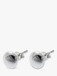 Nina B Silver Round Stud Earrings