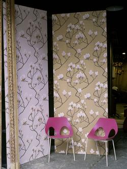 Cole & Son Magnolia Wallpaper, Silver / Pink, 72/3010 - view 2, 
