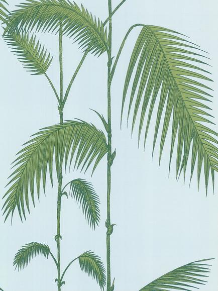 Cole & Son Palm Leaves Wallpaper, Blue / Green, 66/2010, 