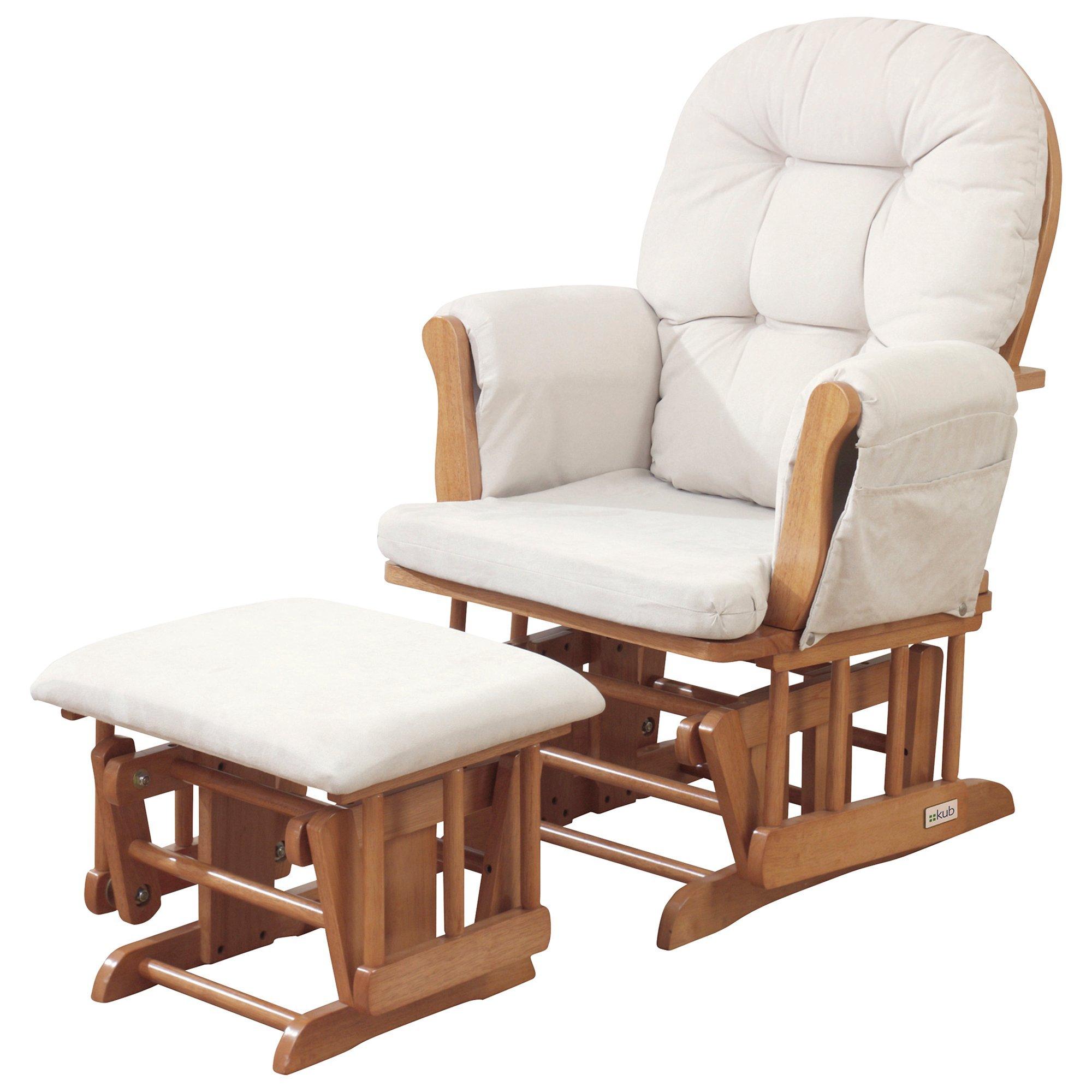 Kub Haywood Glider Nursing Chair and Footstool Natural