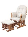 Kub Haywood Glider Nursing Chair and Footstool, Natural