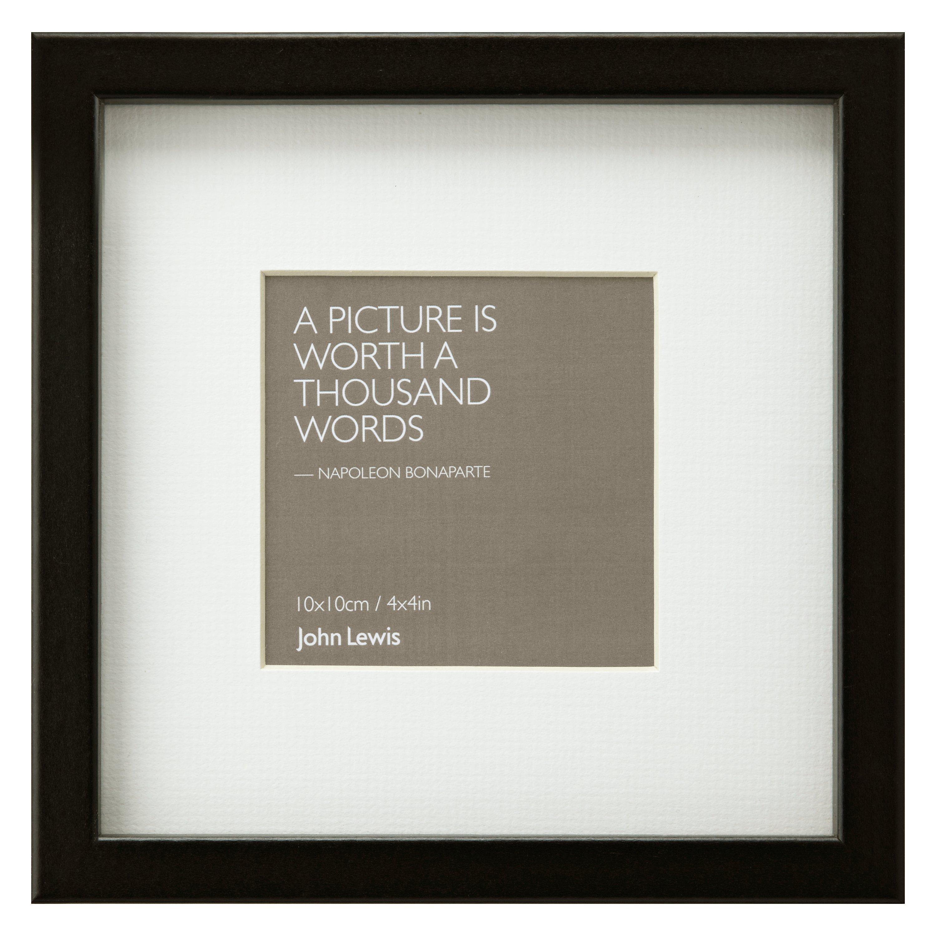 John Lewis & Partners Box Photo Frame & Mount, 4 x 4" (10 x 10cm)