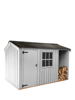 National Trust by Crane Garden Buildings Scandinavian Redwood  Blickling Garden Shed, 1.8 x 3.6m, Earls Grey