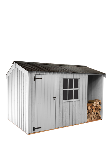 National Trust by Crane Garden Buildings Scandinavian Redwood  Blickling Garden Shed, 1.8 x 3.6m, Earls Grey