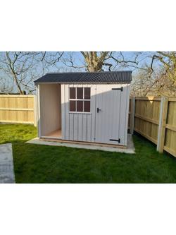 National Trust by Crane Garden Buildings Scandinavian Redwood Blickling Garden Shed, 1.8 x 3m - view 2, Earls Grey