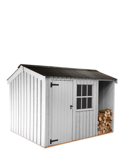National Trust by Crane Garden Buildings Scandinavian Redwood Blickling Garden Shed, 2.4 x 3m, Earls Grey